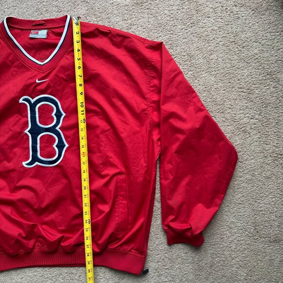 Boston Red Sox Windbreaker Mens 2XL Team Nike Vtg Pullover Long Sleeve Red - Picture 7 of 11